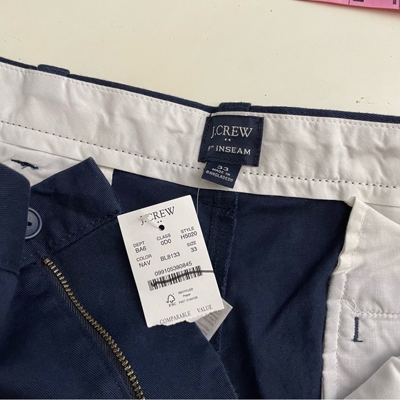 J. Crew Factory Men’s 9” Flex Chino Short Navy Size 33 New - Picture 7 of 7